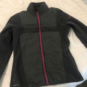 Nike  size Lg grey w/ pink detail jacket